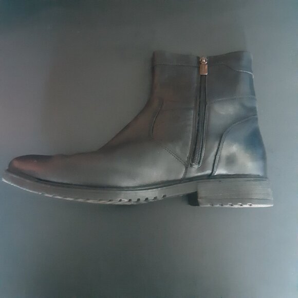 Blondo Valerio SZ 10M Men's Black Leather Short Zippered Dress Boots - Picture 7 of 16